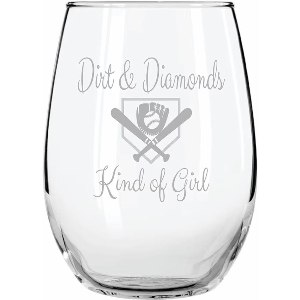 Dirt & Diamonds Kind of Girl Stemless Wine Glass
